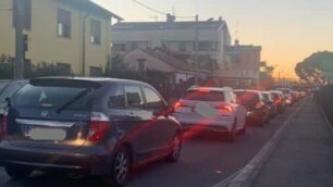 Lissone semaforo Manin Cattaneo code - foto pubblicata sui social