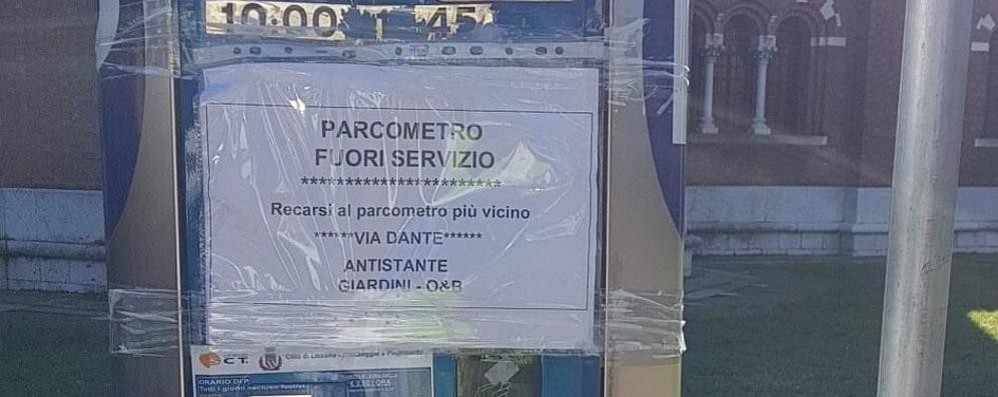 Lissone parcoimetro fuori uso