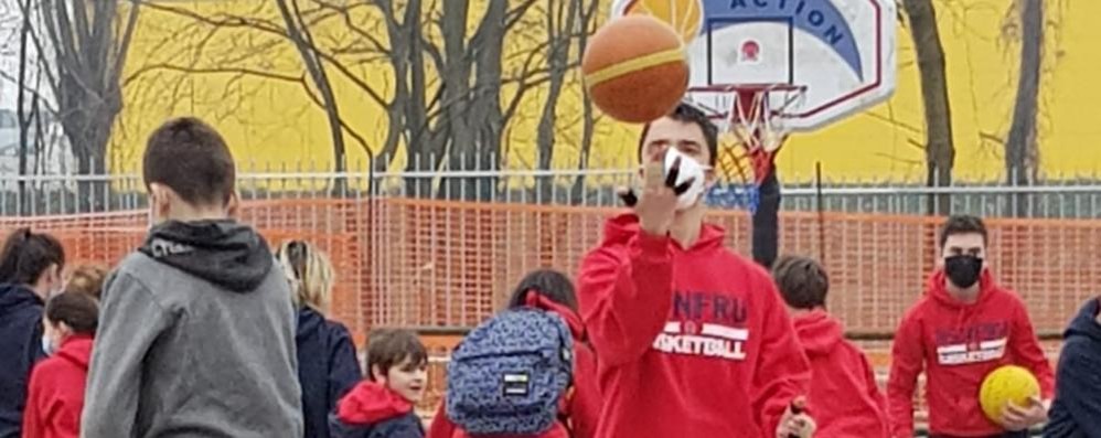 Una foto dei ragazzi del Sanfru basket