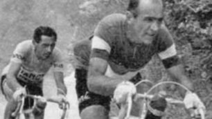 Fiorenzo Magni e Fausto Coppi in azione