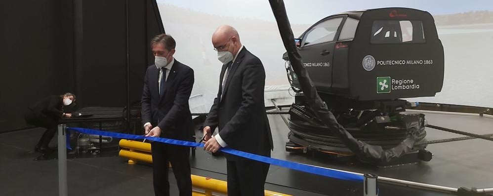 MILANO - TAGLIO DEL NASTRO DEL SIMULATORE DEL POLITECNICO