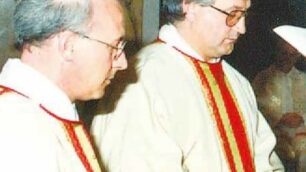 Sovico padre Ezio Canzi (a sinistra) -  foto www.operadonguanellacomo.it