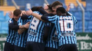 Calcio, serie C: esultanza Lecco