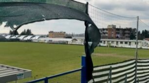 Il campo sportivo Mario Riboldi in un fotogramma del documentario (Immagini Rai)