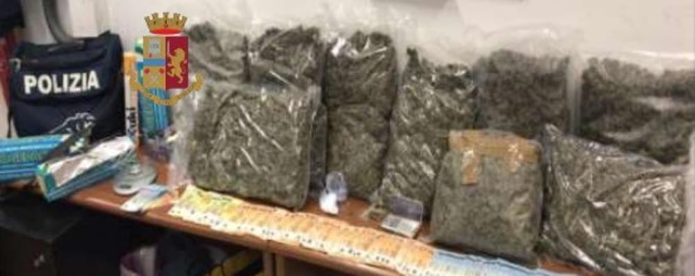 Parte della droga sequestrata in Brianza