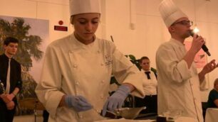 Il ristorante didattico dell’alberghiero del “Don Gnocchi” in una foto d’archivio