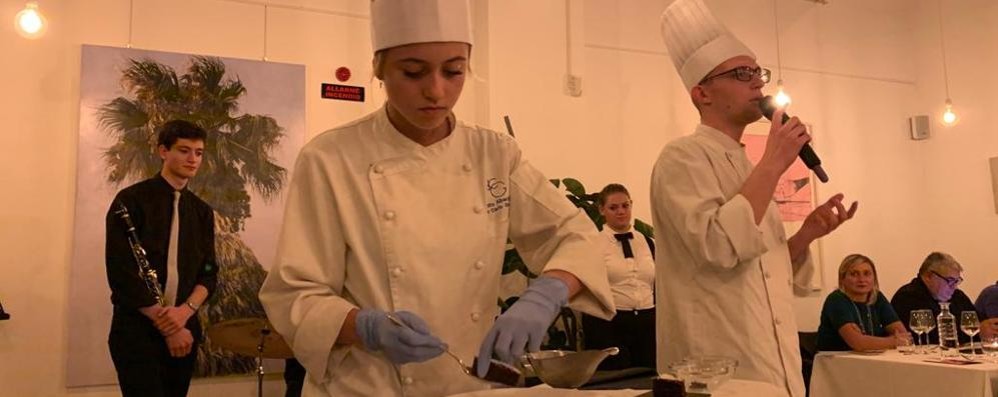 Il ristorante didattico dell’alberghiero del “Don Gnocchi” in una foto d’archivio