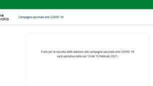 Il portale della Lombardia in attesa di essere aperto