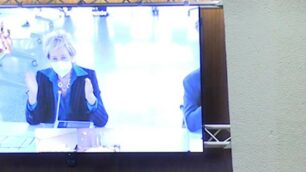 Regione Lombardia Letizia Moratti collegata in remoto con la commissione Sanità