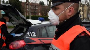 Un posto di blocco dei carabinieri