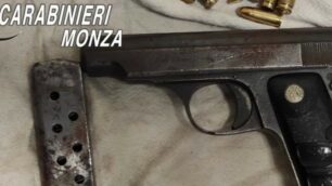Villasanta: la pistola con matricola abrasa