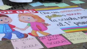 Monza Protesta mamme scuola in presenza