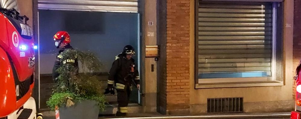 Intervento incendio Giussano: era antifurto a nebbia