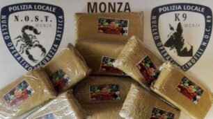 La droga sequestrata dagli agenti