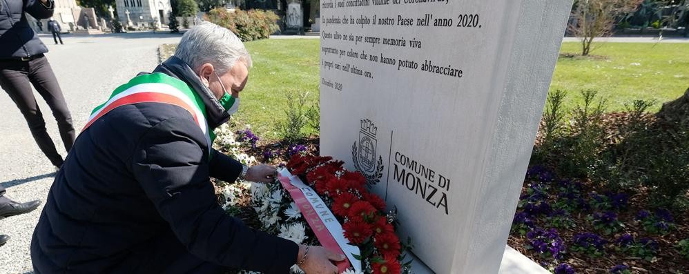 Monza: commemorazione delle  vittime del Covid,18 marzo 2021
