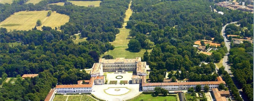 Villa Reale Villa e Parco di Monza dall'alto