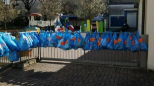 I sacchetti alla scuola di Albiate