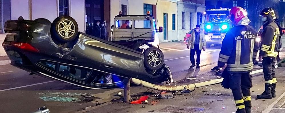 Incidente stradale Seregno via Circonvallazione 8 marzo 2021