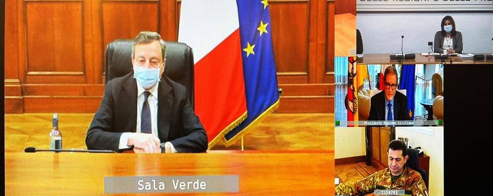 Incontro Draghi con Regioni e con Regione Lombardia