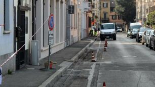 I lavori per la fibra in via Dante