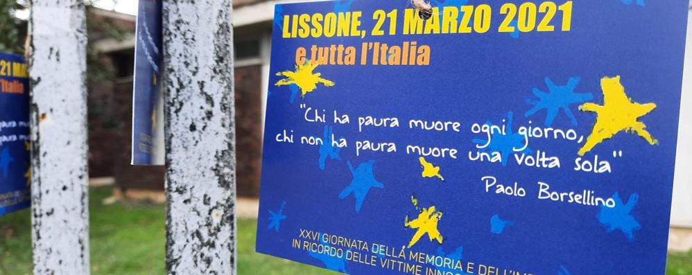 Lissone: le cartoline per la Giornata per le vittime della mafia