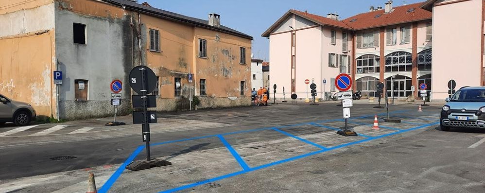 I lavori nella zona della Poste