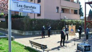 Il sindaco Monguzzi durante la cerimonia