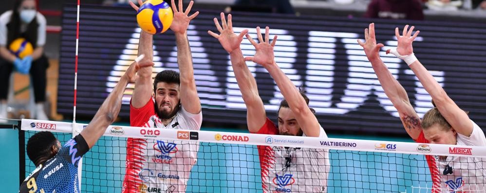 Pallavolo Vero Volley Monza Perugia semifinale playoff Superlega muro - foto Ufficio stampa