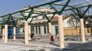 Villasanta, i  lavori in piazza Europa