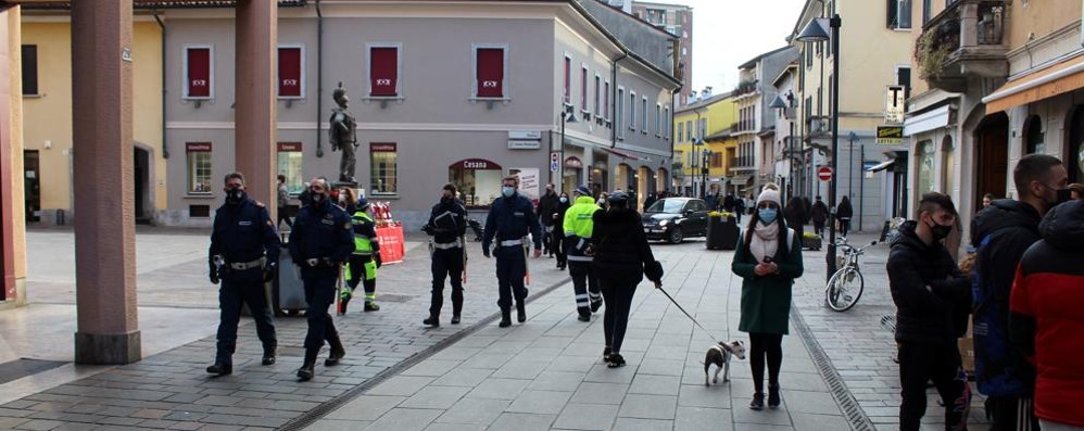 I controlli della Polizia locale sabato nel centro storico