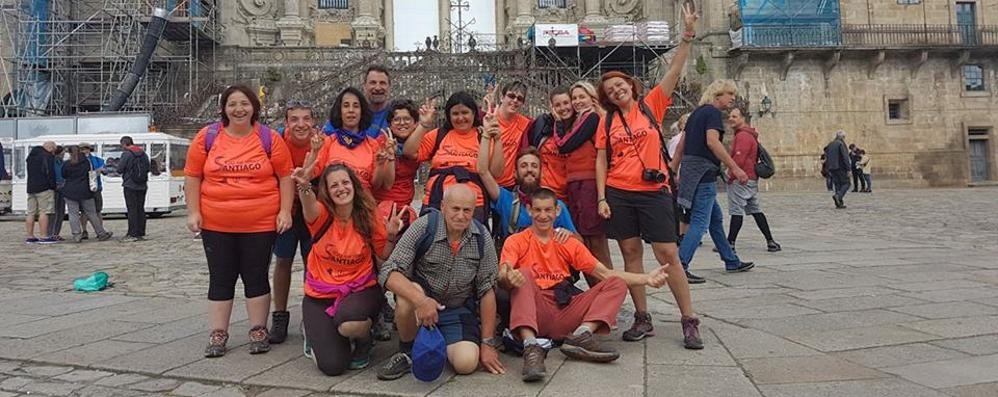 Il pellegrinaggio nel 2018 a Santiago con i ragazzi disabili della coop il Seme di Biassono e Lambro di Monza.