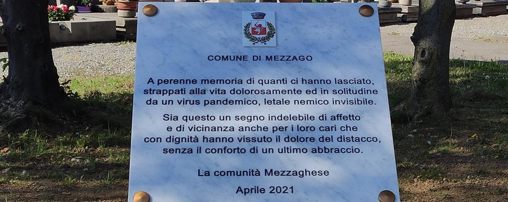 Mezzago: stele morti Covid (web)