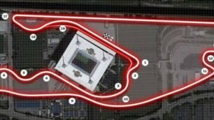 Il circuito del Gp della Florida attorno all’Hard rock stadium di Miami