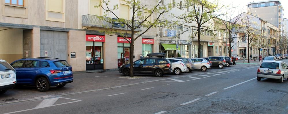 I parcheggi un superficie di corso Matteotti