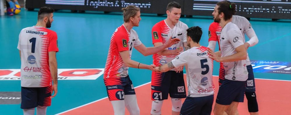 La Vero Volley durante la sfida di Perugia