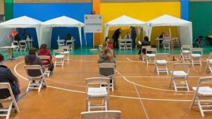 Il centro vaccinale di Verano