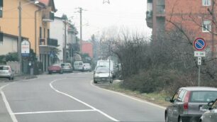 Un tratto di via Mascagni a Senago