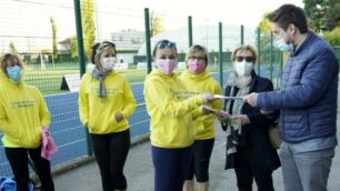 Un momento dell'incontro tra sindaco ed atlete