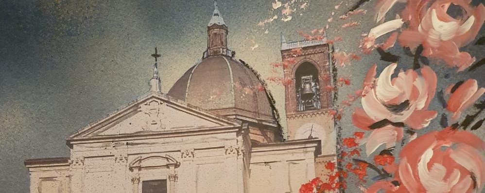 Desio iniziativa per cupola basilica: particolare del quadro di Carla Bruschi