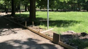 I lavori in corso nel parco