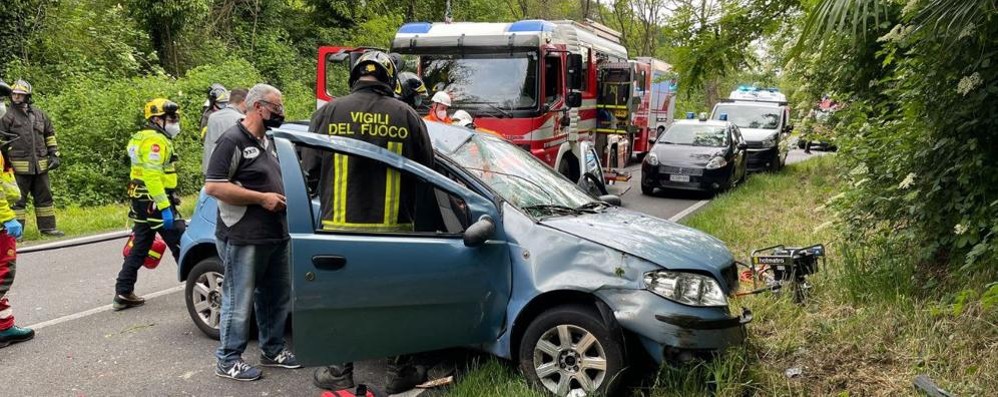 La scena dell’incidente di Carate