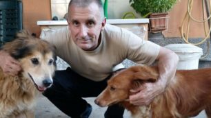 Concorezzo Franco Crippa e i suoi cani col rifugio di cani e gatti