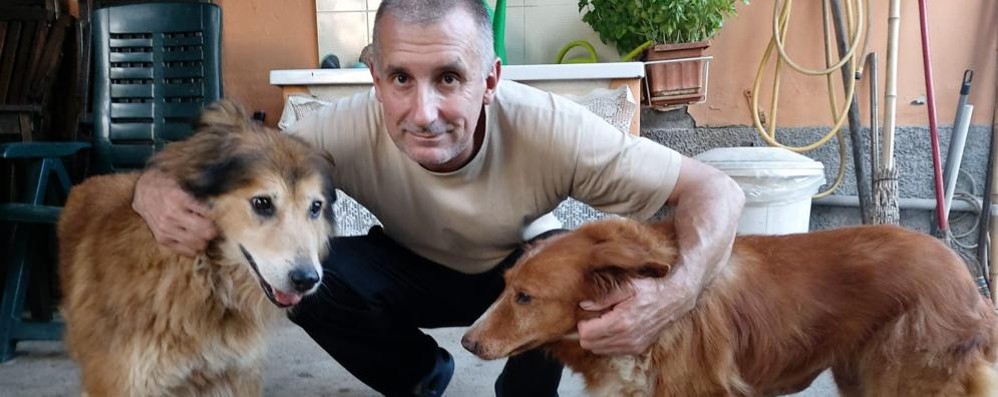 Concorezzo Franco Crippa e i suoi cani col rifugio di cani e gatti