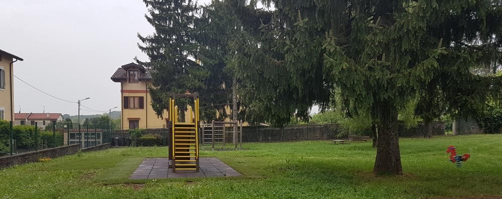 L'area dei giardini di via Roma a Correzzana