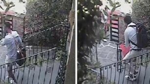 Fermi immagine della videosorveglianza dell’albergo (foto diramata dai carabinieri)