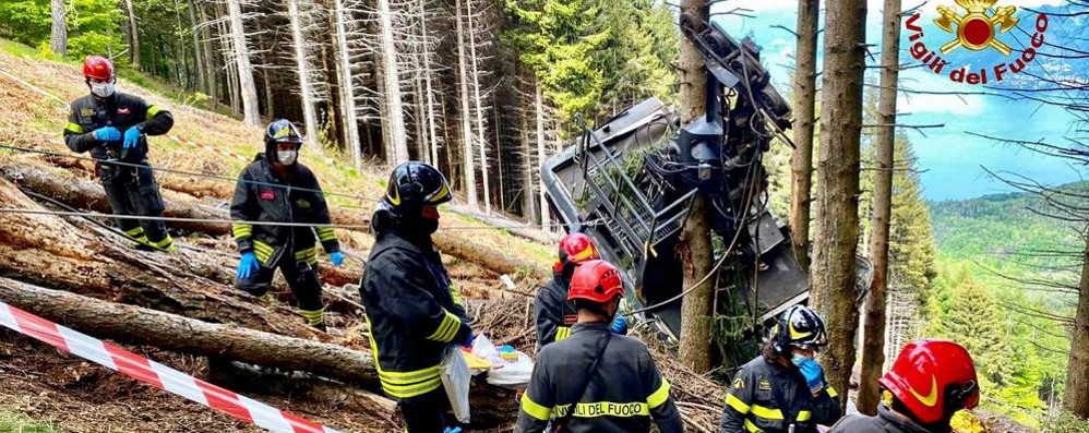 L’incidente in una foto dei vigili del fuoco