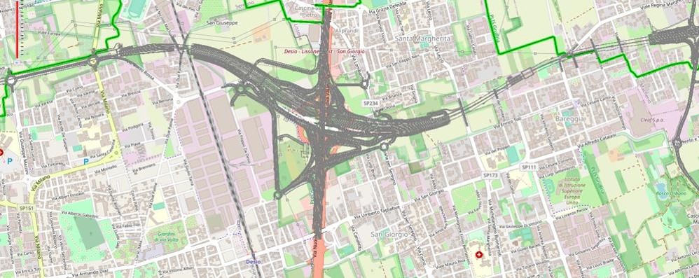 Lo svincolo di Pedemontana a Desio