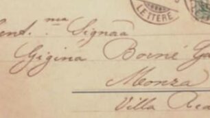 VILLA REALE carteggio di inizio secolo tra comandante regio esercito e Luigina Gallotti che abitava in Villa reale