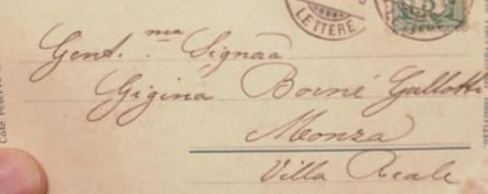 VILLA REALE carteggio di inizio secolo tra comandante regio esercito e Luigina Gallotti che abitava in Villa reale