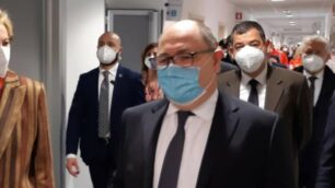 Vimercate Letizia Moratti visita ospedale: con Trivelli, Sartini e Romani